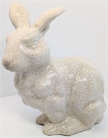 Large Crackle Glaze Ceramic Rabbit Figure