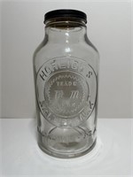 Glass jar with lid Horlicks malted milk
