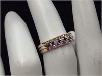 (3) 14k White, Yellow, Rose Gold Rings with