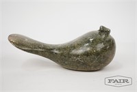 Carved Green Granite Stone Bird Sculpture