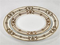 2) NORITAKE 175 CHRISTMAS BALL OVAL PLATTERS