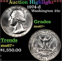 ***Auction Highlight*** 1974-d Washington Quarter