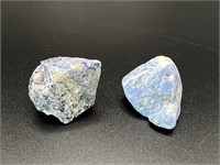 Two Blue Aventurine Rocks Approximately 1"