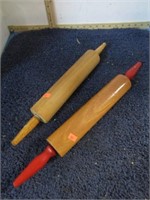 2-- WOODEN ROLLING PINS