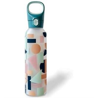 Pyrex Glass Water Bottle  Abstract  17.5 Ounces