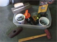 Sledge hammer, nut& bolts misc.tools