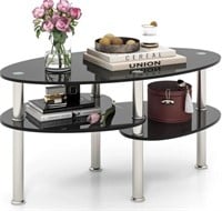Retail$110 Oval Glass Coffee Table