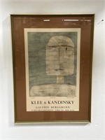Framed Klee & Kandinsky exhibition poster