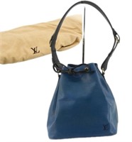 Louis Vuitton Epi Toledo Blue Shoulder Bag