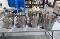 (8) Assorted Metal Pails