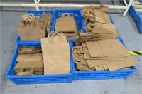 (5) Blue Totes of Assorted Paper Bags