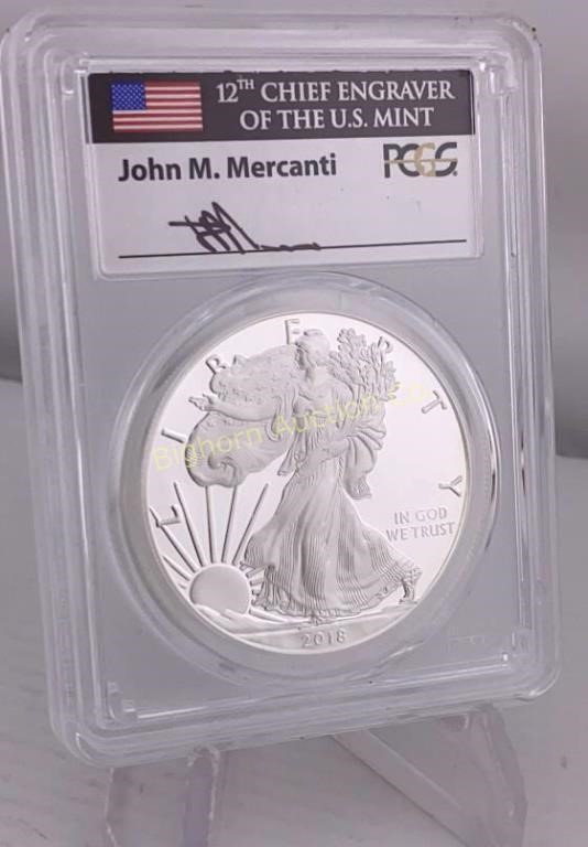 2018-W Proof Silver Eagle PCGS PR70DCAM