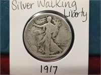1917 Silver Walking Liberty Half Dollar