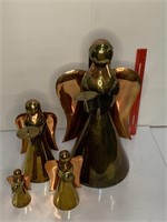 Brass & Copper Angels  Graduated sizes