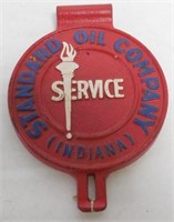 Standard Oil Co. cast iron lid from a luber