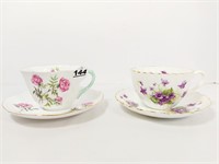 2 - SHELLEY CUPS & SAUCERS