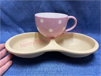 Pampered Chef pet bowls & coffee cup