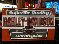 18 x 11” Tin Embossed Harley Davidson Sign