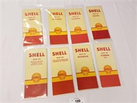 Selection of 8 Vintage 1950's Shell Oil Road Maps