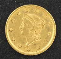 US Coins 1854 Type 1 Gold Dollar, circulated