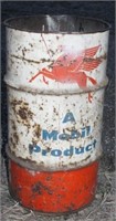 Vintage Mobil 16 gallon oil barrel