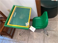 CHILD'S PLAYSCHOOL DESK AND CHAIR