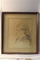 A Signed Pencil Etching