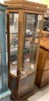 6 foot mirror back display cabinet, with two