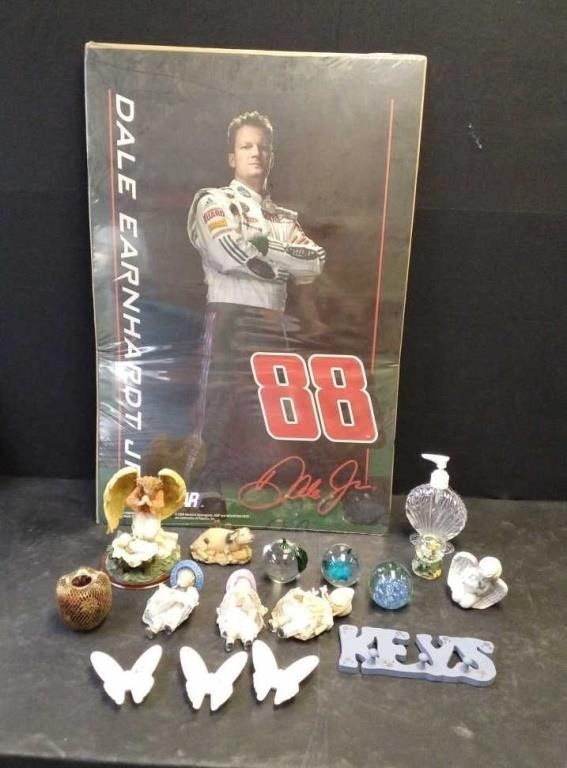 DALE EARNHARDT POSTER, FIGURINES, PAPERWEIGHTS