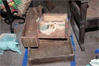 old wooden boxes
