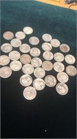 Lot of Silver Quarters 1932 - 1939
