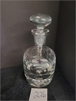very nice crystal decanter...has a hole drilled in