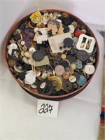 large collection of old buttons