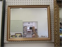 FRAMED BEVELED EDGE WALL MIRROR