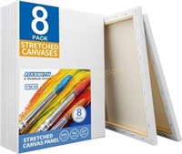 FIXSMITH Stretched White Canvas 11x14  8 Pack