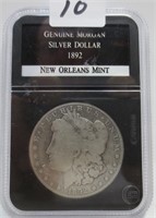 1892-O Morgan silver dollar