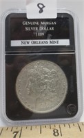 1889-O Morgan silver dollar