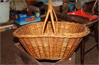 Wicker handled basket