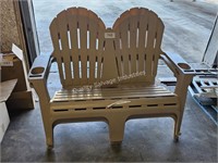 2- plastic adirondack benches