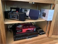 Radio & CD players, new Sony DVD player, VHS