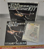 Star Wars US stamp album w/stamps
