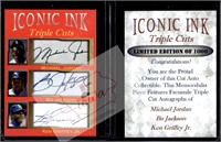 MJordan BJackson KGriffey Jr. Iconic Ink facsimile