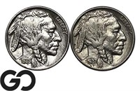 2-coin Lot, Buffalo Nickels, 1935 and 1937