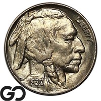 1930 Buffalo Nickel, Lustrous Superb Gem BU