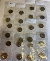 24-  Canadian 5cent  coins  various years