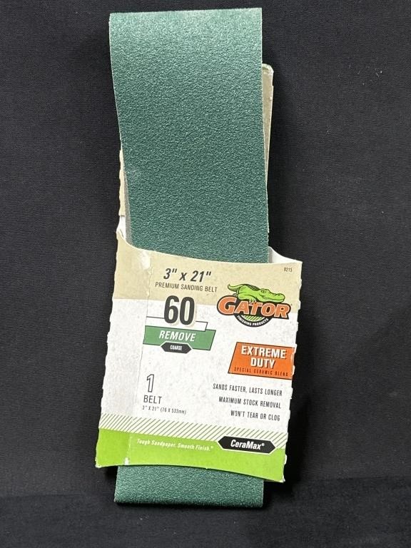 Gator 3 x 21 Ceramic Alumina Belt Sandpaper