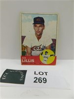 1963 TOPPS BOB LILIS MLB BASEBALL CARD