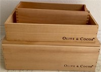 320 - OLIVE & COCOA WOODEN BOXES