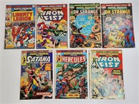 7) VINTAGE MARVEL PREMIERE COMIC BOOKS