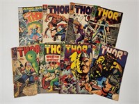 8) VINTAGE THE MIGHTY THOR COMIC BOOKS